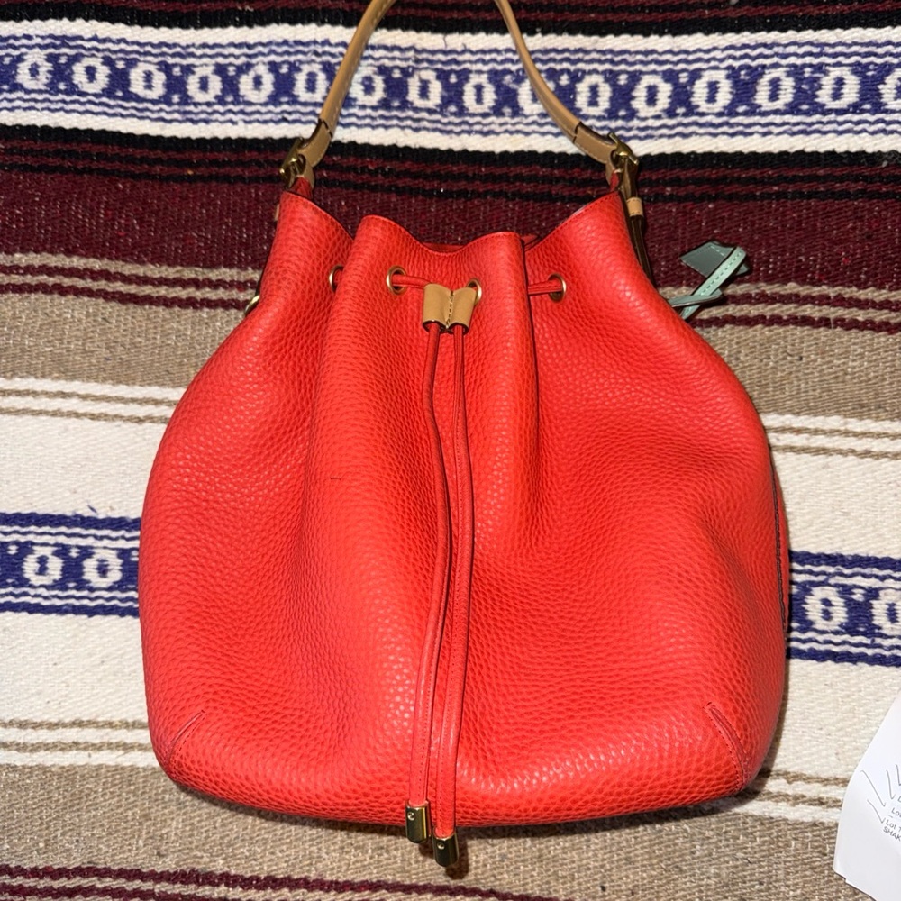 Coach Legacy Vibrant Red Leather Bucket Bag